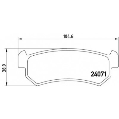 Комплект тормозных колодок, дисковый тормоз P10001 BREMBO - купить в магазине запчастей по Украине