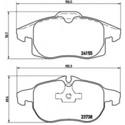 Комплект тормозных колодок, дисковый тормоз P10011 BREMBO - купить в магазине запчастей по Украине