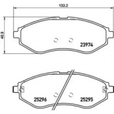 Комплект тормозных колодок, дисковый тормоз P10057 BREMBO - купить в магазине запчастей по Украине
