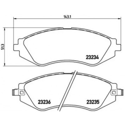 Комплект тормозных колодок, дисковый тормоз P15002 BREMBO - купить в магазине запчастей по Украине