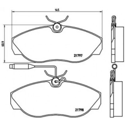 Комплект тормозных колодок, дисковый тормоз P23068 BREMBO - купить в магазине запчастей по Украине