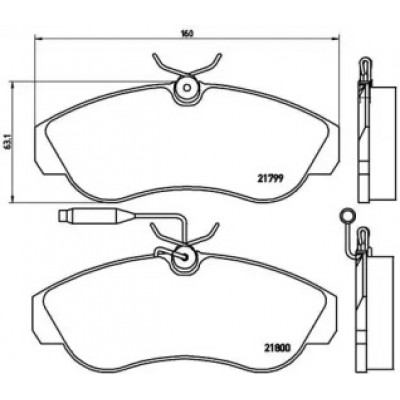 Комплект тормозных колодок, дисковый тормоз P23069 BREMBO - купить в магазине запчастей по Украине