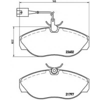 Комплект тормозных колодок, дисковый тормоз P23083 BREMBO - купить в магазине запчастей по Украине