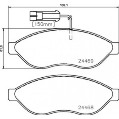 Комплект тормозных колодок, дисковый тормоз P23144 BREMBO - купить в магазине запчастей по Украине