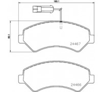 Комплект тормозных колодок, дисковый тормоз BREMBO P 23 161 P23161 BREMBO - купить в магазине запчастей по Украине