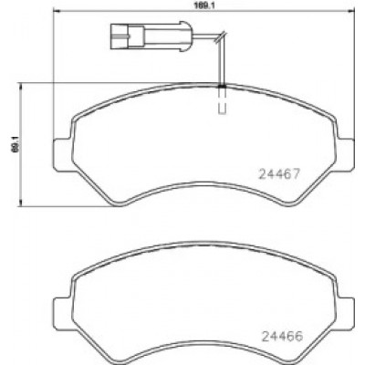 Комплект тормозных колодок, дисковый тормоз P23161 BREMBO - купить в магазине запчастей по Украине