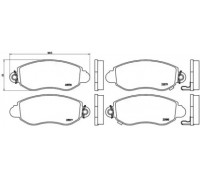 Комплект тормозных колодок, дисковый тормоз BREMBO P 24 052 P24052 BREMBO - купить в магазине запчастей по Украине