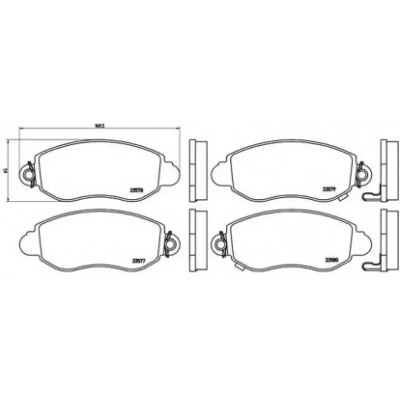 Комплект тормозных колодок, дисковый тормоз P24052 BREMBO - купить в магазине запчастей по Украине