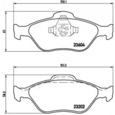 Комплект тормозных колодок, дисковый тормоз P24055 BREMBO - купить в магазине запчастей по Украине