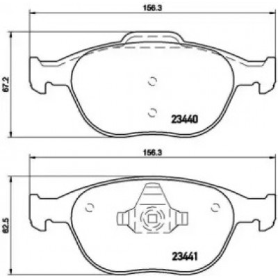 Комплект тормозных колодок, дисковый тормоз P24071 BREMBO - купить в магазине запчастей по Украине