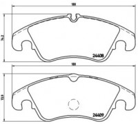 Комплект тормозных колодок, дисковый тормоз BREMBO P 24 074 P24074 BREMBO - купить в магазине запчастей по Украине
