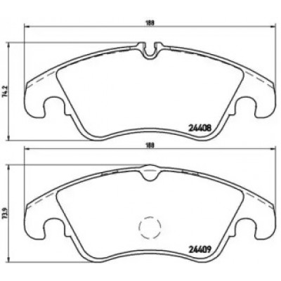 Комплект тормозных колодок, дисковый тормоз P24074 BREMBO - купить в магазине запчастей по Украине