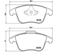 Комплект тормозных колодок, дисковый тормоз BREMBO P 24 076 P24076 BREMBO - купить в магазине запчастей по Украине