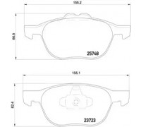 Комплект тормозных колодок, дисковый тормоз BREMBO P 24 158 P24158 BREMBO - купить в магазине запчастей по Украине