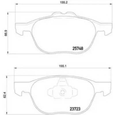 Комплект тормозных колодок, дисковый тормоз P24158 BREMBO - купить в магазине запчастей по Украине