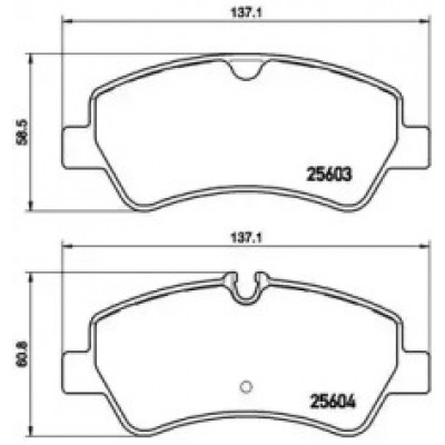 Комплект тормозных колодок, дисковый тормоз P24160 BREMBO - купить в магазине запчастей по Украине