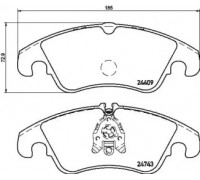 Комплект тормозных колодок, дисковый тормоз BREMBO P 24 161 P24161 BREMBO - купить в магазине запчастей по Украине