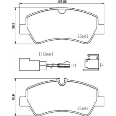 Комплект тормозных колодок, дисковый тормоз P24187 BREMBO - купить в магазине запчастей по Украине