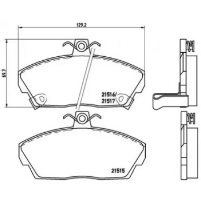 Комплект тормозных колодок, дисковый тормоз P28020 BREMBO - купить в магазине запчастей по Украине