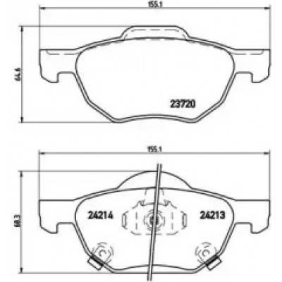 Комплект тормозных колодок, дисковый тормоз P28036 BREMBO - купить в магазине запчастей по Украине