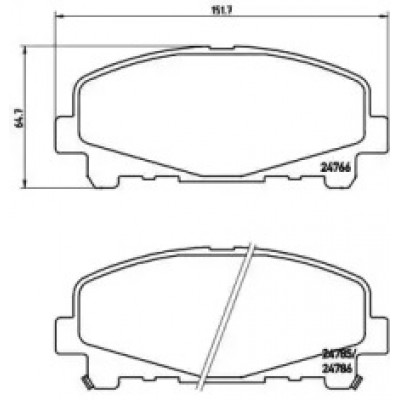 Комплект тормозных колодок, дисковый тормоз P28043 BREMBO - купить в магазине запчастей по Украине