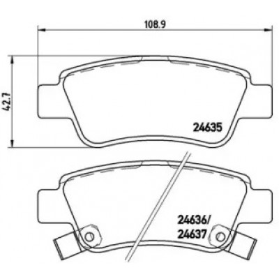 Комплект тормозных колодок, дисковый тормоз P28046 BREMBO - купить в магазине запчастей по Украине