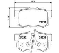 Комплект тормозных колодок, дисковый тормоз BREMBO P 28 051 P28051 BREMBO - купить в магазине запчастей по Украине