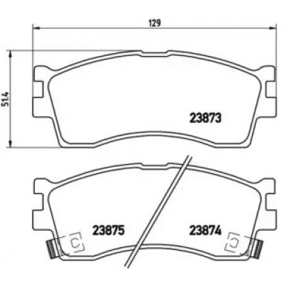 Комплект тормозных колодок, дисковый тормоз P30016 BREMBO - купить в магазине запчастей по Украине