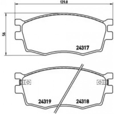 Комплект тормозных колодок, дисковый тормоз P30026 BREMBO - купить в магазине запчастей по Украине