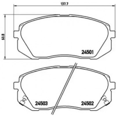 Комплект тормозных колодок, дисковый тормоз P30039 BREMBO - купить в магазине запчастей по Украине