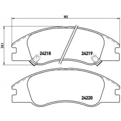 Комплект тормозных колодок, дисковый тормоз P30042 BREMBO - купить в магазине запчастей по Украине