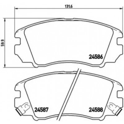 Комплект тормозных колодок, дисковый тормоз P30043 BREMBO - купить в магазине запчастей по Украине