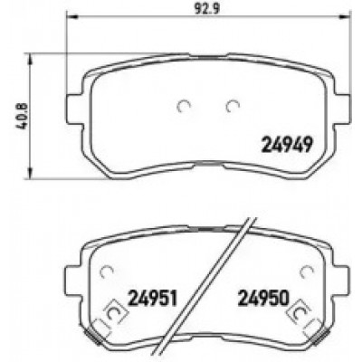 Комплект тормозных колодок, дисковый тормоз P30046 BREMBO - купить в магазине запчастей по Украине