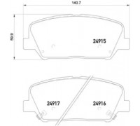 Комплект тормозных колодок, дисковый тормоз BREMBO P 30 065 P30065 BREMBO - купить в магазине запчастей по Украине