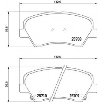 Комплект тормозных колодок, дисковый тормоз P30073 BREMBO - купить в магазине запчастей по Украине