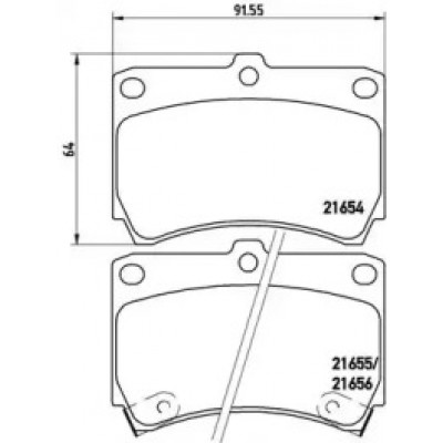Комплект тормозных колодок, дисковый тормоз P49016 BREMBO - купить в магазине запчастей по Украине