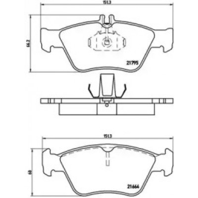 Комплект тормозных колодок, дисковый тормоз P50023 BREMBO - купить в магазине запчастей по Украине