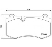 Комплект тормозных колодок, дисковый тормоз BREMBO P 50 074 P50074 BREMBO - купить в магазине запчастей по Украине