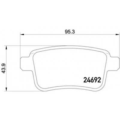 Комплект тормозных колодок, дисковый тормоз P50107 BREMBO - купити в магазині запчастин по Україні