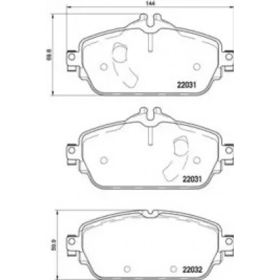 Комплект тормозных колодок, дисковый тормоз P50119 BREMBO - купить в магазине запчастей по Украине