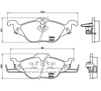 Комплект тормозных колодок, дисковый тормоз BREMBO P 59 030 P59030 BREMBO - купить в магазине запчастей по Украине