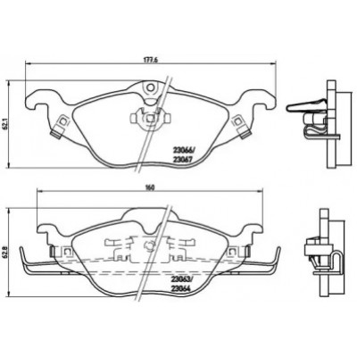 Комплект тормозных колодок, дисковый тормоз P59030 BREMBO - купить в магазине запчастей по Украине