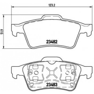 Комплект тормозных колодок, дисковый тормоз P59044 BREMBO - купить в магазине запчастей по Украине