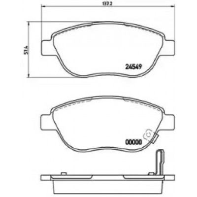 Комплект тормозных колодок, дисковый тормоз P59052 BREMBO - купить в магазине запчастей по Украине