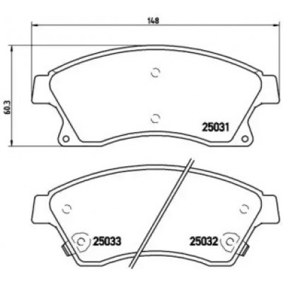 Комплект тормозных колодок, дисковый тормоз P59076 BREMBO - купить в магазине запчастей по Украине