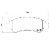 Комплект тормозных колодок, дисковый тормоз BREMBO P 61 082 P61082 BREMBO - купить в магазине запчастей по Украине