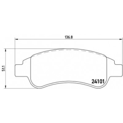 Комплект тормозных колодок, дисковый тормоз P61082 BREMBO - купить в магазине запчастей по Украине