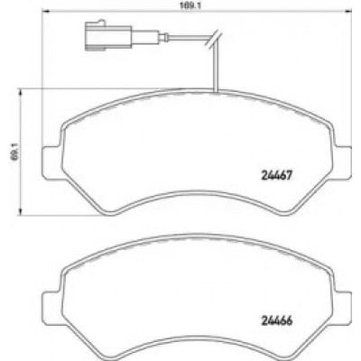Комплект тормозных колодок, дисковый тормоз P61118 BREMBO - купить в магазине запчастей по Украине