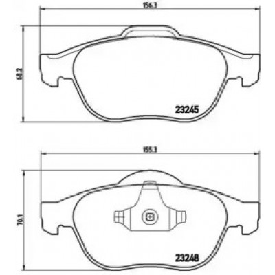 Комплект тормозных колодок, дисковый тормоз P68032 BREMBO - купить в магазине запчастей по Украине
