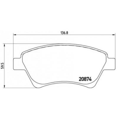 Комплект тормозных колодок, дисковый тормоз P68034 BREMBO - купить в магазине запчастей по Украине